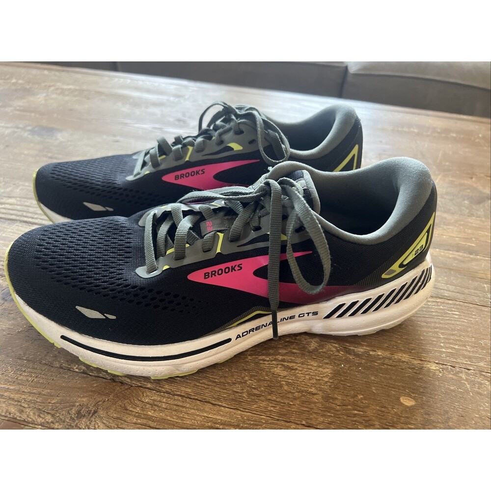 Brooks Adrenaline GTS 23 1203811B037 Black Running Shoes Womens Size 11 B Med